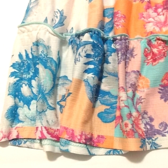 JOLIE & JOY GIRLS FLORAL RUFFLE TIERED SKIRT SIZE SMALL NWT - Picture 3 of 5